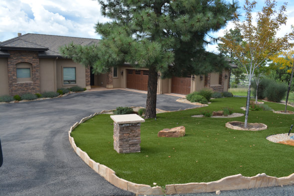 Asheville artificial grass landscaping